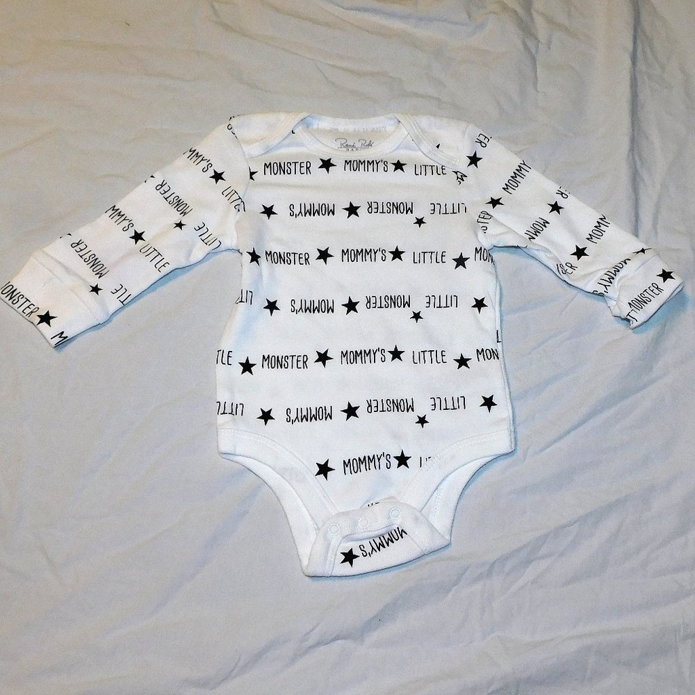 Baby Mommy's Little Monster One Piece Size 3-6 Months Unisex Halloween New